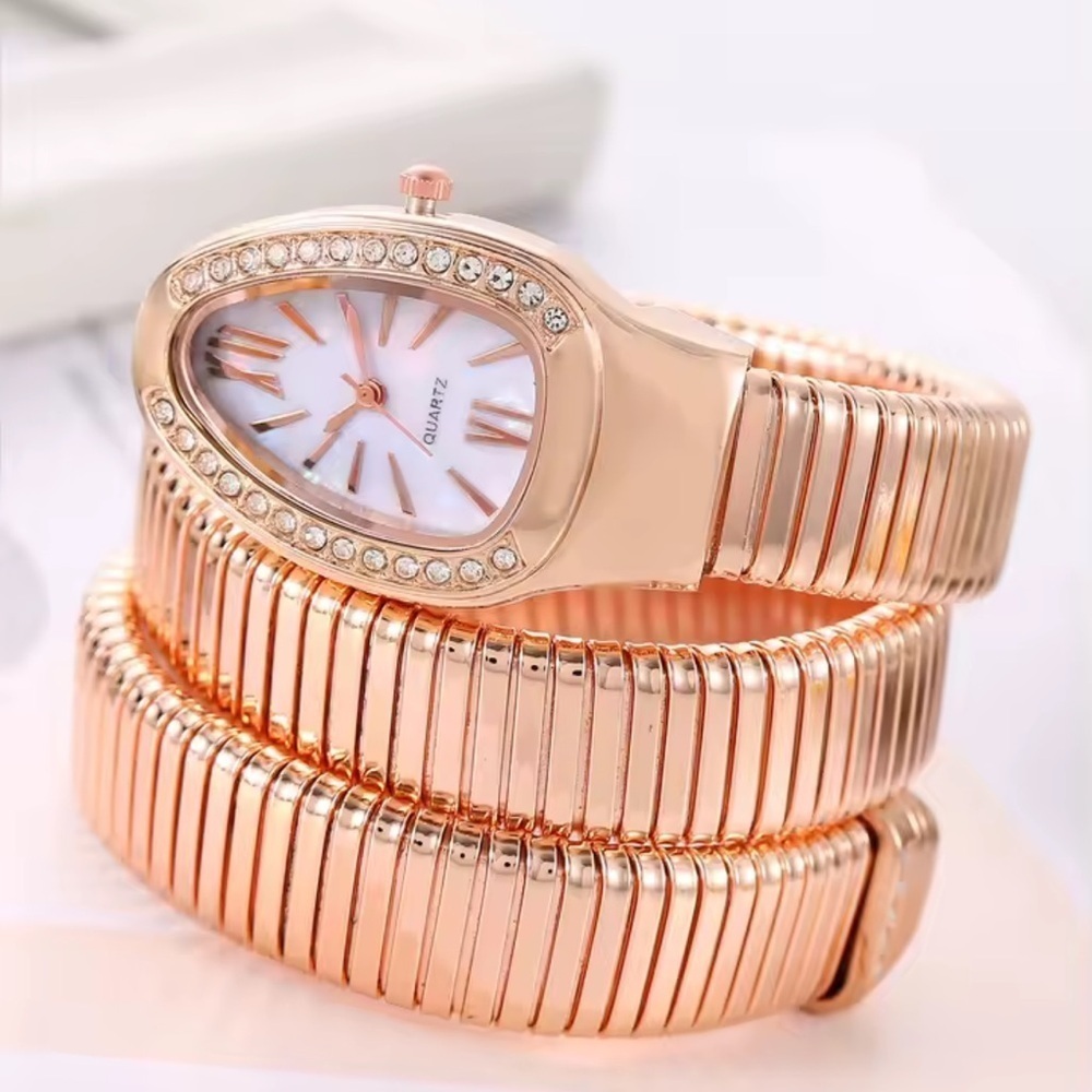 Serpenti Rose Gold Snake Wrap Elegant Watch